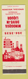 Matchbook Cover - Minocqua Drive In Liquor WI WEAR