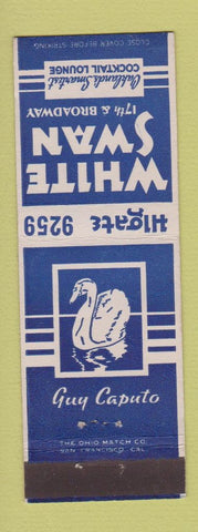Matchbook Cover - White Swwan Oakland CA Guy Caputo