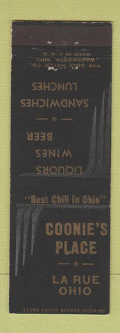 Matchbook Cover - Coonie's Place La Rue OH restaurant