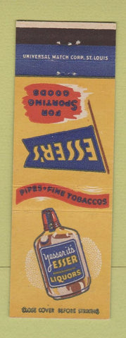 Matchbook Cover - Esser's Sporting Goods Liquor Jefferson City Kirksville MO
