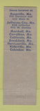 Matchbook Cover - Esser's Sporting Goods Liquor Jefferson City Kirksville MO