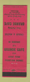 Matchbook Cover - Grande Cafe Redding CA