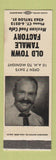 Matchbook Cover - Old Town Tamale Factory Mexican Restaurant San Jose CA WEAR