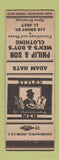 Matchbook Cover - Philip & Son Men's Clothes  Adam Hats Union Work Clothes