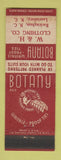 Matchbook Cover - Botany Men's Clothes W&H Rockingham Laurinburg NC WEAR