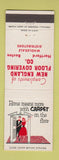 Matchbook Cover - New England Floor Covering Hartford CT Boston MA girlie