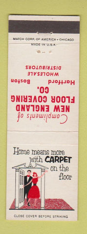 Matchbook Cover - New England Floor Covering Hartford CT Boston MA girlie