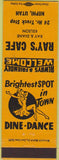 Matchbook Cover - Ray's Cafe Nephi UT girlie yellow