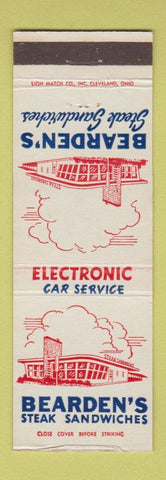 Matchbook Cover - Bearden's Steak Sandwiches Cleveland OH WEAR