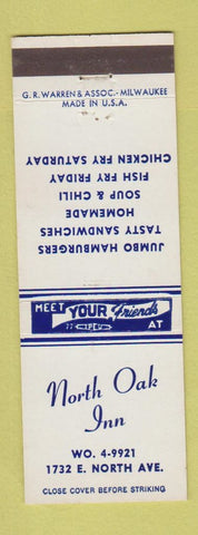 Matchbook Cover - North Oak Inn Milwaukee WI