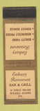 Matchbook Cover - Embassy Restaurant Bar Grill Wilkes Barre PA WEAR
