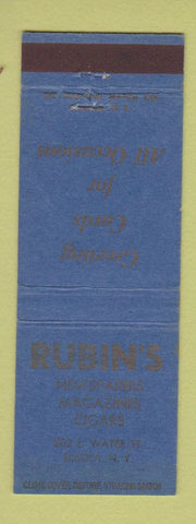 Matchbook Cover - Rubin's News Cigars Elmira NY WEAR