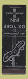 Matchbook Cover - Ox Yoke Inn Amana IA BLACK WEAR