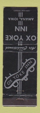 Matchbook Cover - Ox Yoke Inn Amana IA BLACK WEAR