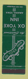 Matchbook Cover - Ox Yoke Inn Amana IA GREEN