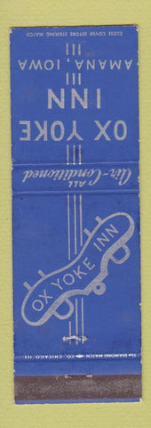 Matchbook Cover - Ox Yoke Inn Amana IA BLUE