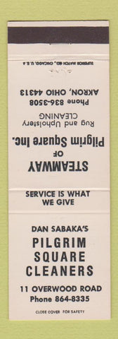 Matchbook Cover - Dan Sabaka's Pilgrim Square Cleaners Akron OH