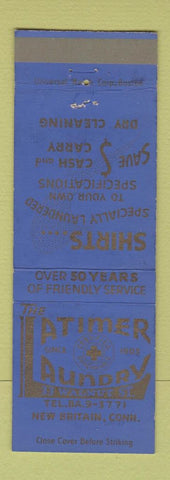 Matchbook Cover - Latimer Laundry New Britain CT