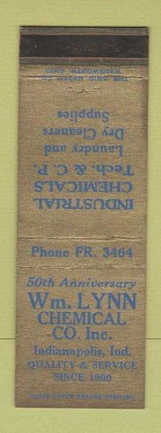 Matchbook Cover - Wm Lynn Chemical Dry Cleaning Supply Indianapolis IN