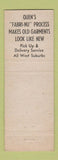 Matchbook Cover - Quen's Cleaners Laundry Bay Village OH