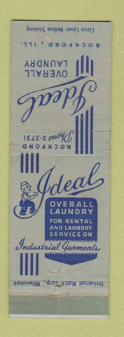 Matchbook Cover - Ideal Overall Laundry Rockford IL