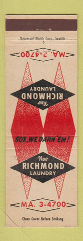 Matchbook Cover - Richmond Laundry Seattle WA #1