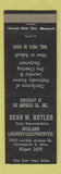 Matchbook Cover - Dean Butler Midland Laundry Equipment Minneapolis MN