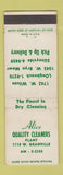 Matchbook Cover - Alice Quality Cleaners Chicago IL #1