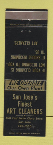 Matchbook Cover - Art Cleaners San Jose CA