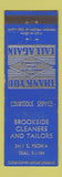 Matchbook Cover - Brookside Cleaners Tailors