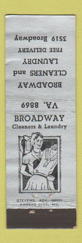 Matchbook Cover - Broadway Cleaners Laundry girlie