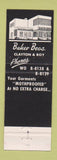 Matchbook Cover - Baker Bros Cleaners Battle Creek MI