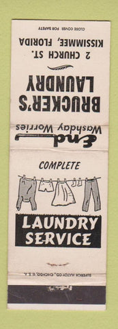 Matchbook Cover - Brucker's Laundry Cleaners Kissimmee FL