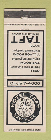 Matchbook Cover - Hotel Taft New York City WEAR