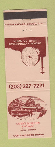 Matchbook Cover - Cobb's Mill Inn Weston CT