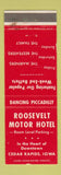 Matchbook Cover - Roosevelt Motor Hotel Cedar Rapids IA