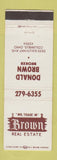 Matchbook Cover - Donald Brown Real Estate Columbus OH