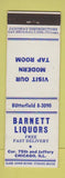 Matchbook Cover - Barnett Liquors Chicago IL