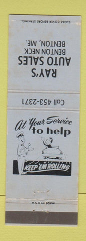 Matchbook Cover - Ray's Auto Sales Benton ME Benton Neck