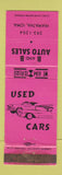 Matchbook Cover - B&B Auto Sales Hiawatha IA WEAR
