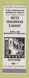 Matchbook Cover - John's Diamond Club Lyman WY SAMPLE