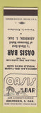 Matchbook Cover Oasis Bar Aberdeen SD Vernon Kittelson Abdullah Ibn Yasim SAMPLE