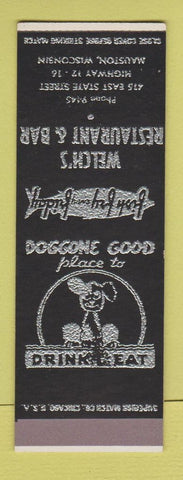 Matchbook Cover - Welch's Restaurant Bar Mauston WI SAMPLE