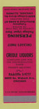 Matchbook Cover - Pershing Liquors Creole Chicago IL SAMPLE