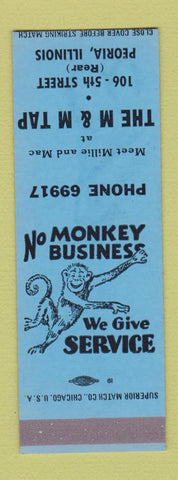 Matchbook Cover - The M&M Tap Bar Peoria IL SAMPLE