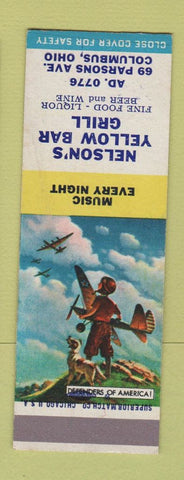 Matchbook Cover - Nelson's Yellow Bar Grill Columbus OH SAMPLE