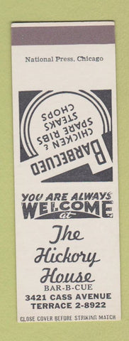 Matchbook Cover - The Hickory House BBQ SAMPLE