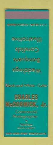 Matchbook Cover - Charles McCormick Jr Photographer  SAMPLE