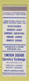 Matchbook Cover - Lincoln Square Currency Exchange Chicago IL SAMPLE