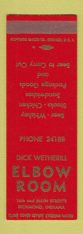 Matchbook Cover - Elbow Room Richmond IN SAMPLE